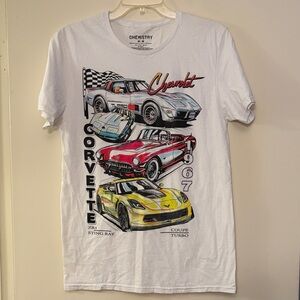 3 for $25! Chemistry Corvette Graphic Tee - Red, Yellow, Blue, size M